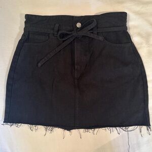 PacSun Black Cutoff Denim Skirt
